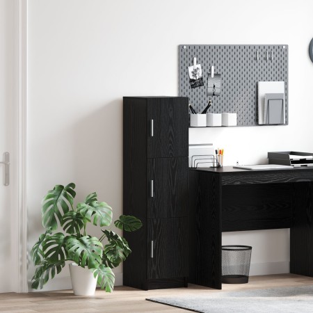 Aparador de Roble Negro Roble Negro MDF y Chapa de Madera Mediano | Foro24.es | Tu tienda online para hogar, jardín y más Foro24.es