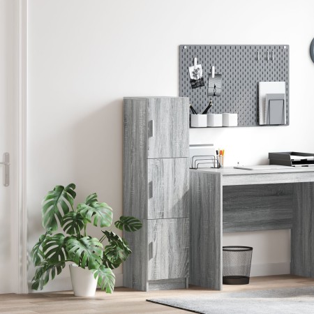 Aparador Gris Sonoma Gris Madera MDF Estándar Aparador Gris de , Aparadores - Ref: Foro24-869351, Precio: 69,07 €, Descuento: %