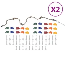 Climbing holds with rope 50 pieces multicolor by vidaXL, Climbing - Ref: Foro24-3094306, Price: 121,56 €, Discount: %
