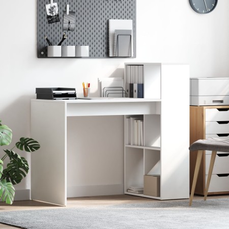 Escritorio de Escritura Blanco Madera Mediano Almacenamiento von , Schreibtische - Ref: Foro24-869458, Preis: 91,13 €, Rabatt: %