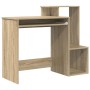 Escritorio de Computadora de Roble Sonoma MDF con chapa de roble | Foro24.es | Tu tienda online para hogar, jardín y más Foro24.es