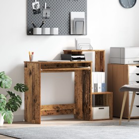 Escritorio Marrón Madera Vieja Madera Elaborada