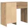Escritorio Marrón Roble Artesanal Madera Elaborada Compacto