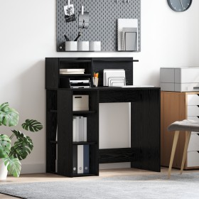 Escritorio con Almacenamiento Roble Negro 90x48x101.5 cm Madera elaborada von , Schreibtische - Ref: Foro24-869523, Preis: 96...