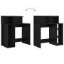 Escritorio con Almacenamiento Roble Negro 90x48x101.5 cm Madera elaborada by , Desks - Ref: Foro24-869523, Price: 96,30 €, Di...