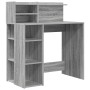Escritorio con almacenamiento Gris Sonoma 90x48x101.5 cm Madera Elaborada von , Schreibtische - Ref: Foro24-869527, Preis: 93...