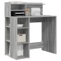 Escritorio con almacenamiento Gris Sonoma 90x48x101.5 cm Madera Elaborada von , Schreibtische - Ref: Foro24-869527, Preis: 93...