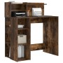 Escritorio con Almacenamiento Roble Ahumado 90x48x101.5 cm Madera Elaborada von , Schreibtische - Ref: Foro24-869526, Preis: ...