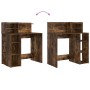 Escritorio con Almacenamiento Roble Ahumado 90x48x101.5 cm Madera Elaborada von , Schreibtische - Ref: Foro24-869526, Preis: ...