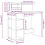 Escritorio con Almacenamiento Roble Ahumado 90x48x101.5 cm Madera Elaborada von , Schreibtische - Ref: Foro24-869526, Preis: ...