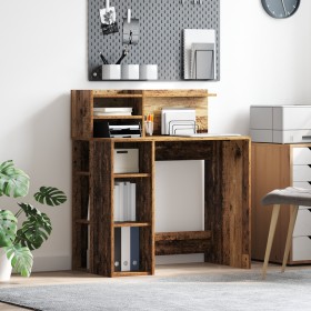 Escritorio con Almacenamiento Madera Antigua 90x48x101.5 cm Madera Ingenierada von , Schreibtische - Ref: Foro24-869528, Prei...