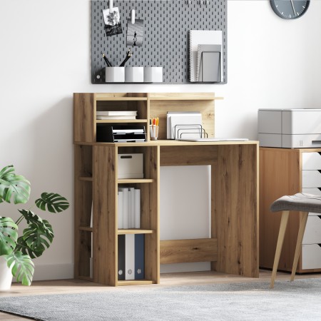 Escritorio con Almacenamiento Roble Artesanal 90x48x101.5 cm Madera Elaborada von , Schreibtische - Ref: Foro24-869529, Preis...