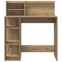 Escritorio con Almacenamiento Roble Artesanal 90x48x101.5 cm Madera Elaborada von , Schreibtische - Ref: Foro24-869529, Preis...