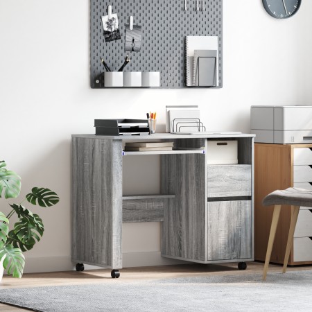 Escritorio Gris de Computadora Sonoma Gris Madera Elaborada Mediano | Foro24.es | Tu tienda online para hogar, jardín y más Foro24.es