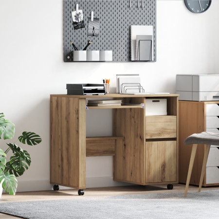 Escritorio de Computadora de Roble Artesanal Madera de ingeniería | Foro24.es | Tu tienda online para hogar, jardín y más Foro24.es