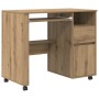 Escritorio de Computadora de Roble Artesanal Madera de ingeniería | Foro24.es | Tu tienda online para hogar, jardín y más Foro24.es