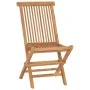 Folding garden dining set 5 pieces solid teak wood by vidaXL, Garden sets - Ref: Foro24-3096571, Price: 437,62 €, Discount: %
