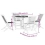 Set de comedor de jardín plegable 5 pzas madera maciza de teca