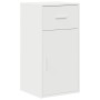 Armario Blanco MDF Compacto Almacenamiento Minimalista Cajones by , Sideboards - Ref: Foro24-869546, Price: 63,53 €, Discount: %