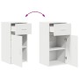 Armario Blanco MDF Compacto Almacenamiento Minimalista Cajones by , Sideboards - Ref: Foro24-869546, Price: 63,53 €, Discount: %