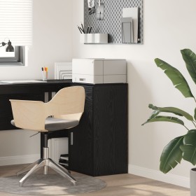 Armario de Almacenamiento de Roble Negro MDF con