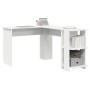 Escritorio Blanco de Esquina Blanco Madera Elaborada Grande by , Desks - Ref: Foro24-869554, Price: 91,44 €, Discount: %