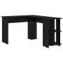 Escritorio de esquina de roble negro Roble negro MDF Mediano by , Desks - Ref: Foro24-869555, Price: 93,90 €, Discount: %