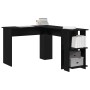 Escritorio de esquina de roble negro Roble negro MDF Mediano by , Desks - Ref: Foro24-869555, Price: 93,90 €, Discount: %