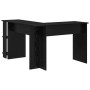 Escritorio de esquina de roble negro Roble negro MDF Mediano by , Desks - Ref: Foro24-869555, Price: 93,90 €, Discount: %