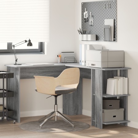 Escritorio de esquina gris Gris Sonoma MDF Estándar de , Escritorios - Ref: Foro24-869559, Precio: 91,44 €, Descuento: %