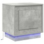 Mesa de noche con luces LED color gris concreto 44x34,5x45 cm | Foro24.es | Tu tienda online para hogar, jardín y más Foro24.es
