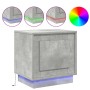 Mesitas de Noche con Luces LED 2 pcs Gris Concreto 44x34,5x45 cm | Foro24.es | Tu tienda online para hogar, jardín y más Foro24.es