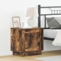 Mesita de Noche con Luces LED Roble Ahumado 44x34,5x45 cm | Foro24.es | Tu tienda online para hogar, jardín y más Foro24.es