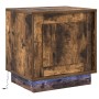 Mesita de Noche con Luces LED Roble Ahumado 44x34,5x45 cm | Foro24.es | Tu tienda online para hogar, jardín y más Foro24.es