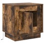 Mesita de Noche con Luces LED Roble Ahumado 44x34,5x45 cm | Foro24.es | Tu tienda online para hogar, jardín y más Foro24.es