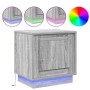 Gabinetes de Noche con Luces LED 2 pcs Gris Sonoma 44x34,5x45 cm | Foro24.es | Tu tienda online para hogar, jardín y más Foro24.es