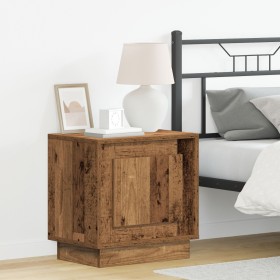 Mesita de Noche con Luces LED Madera Vieja 44x34,5x45 cm de , Mesitas de noche - Ref: Foro24-869574, Precio: 50,29 €, Descuen...