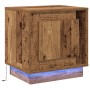 Mesita de Noche con Luces LED Madera Vieja 44x34,5x45 cm | Foro24.es | Tu tienda online para hogar, jardín y más Foro24.es