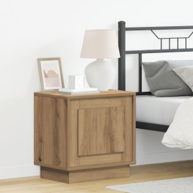 Cabinets de Noche con Luces LED 2 pcs Roble