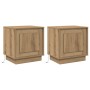 Cabinets de Noche con Luces LED 2 pcs Roble Artesanal 44x34.5x45 cm | Foro24.es | Tu tienda online para hogar, jardín y más Foro24.es