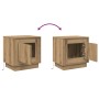 Cabinete de Noche con Luces LED Roble Artesano 44x34,5x45 cm | Foro24.es | Tu tienda online para hogar, jardín y más Foro24.es