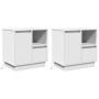 Mesitas de Noche con LED 2 pcs Blancas 50x34,5x50 cm by , Nightstands - Ref: Foro24-869579, Price: 121,04 €, Discount: %