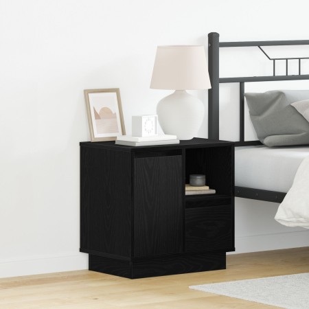 Mesita de noche con LED Negro Roble 50x34,5x50 cm | Foro24.es | Tu tienda online para hogar, jardín y más Foro24.es