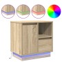 Cabinet de Noche con LED en Roble Sonoma 50x34,5x50 cm | Foro24.es | Tu tienda online para hogar, jardín y más Foro24.es