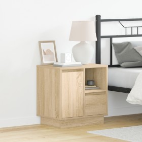 Cabeceros con LED 2 pcs Roble Sonoma 50x34.5x50 cm