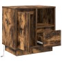 Cabinete de Noche con Luces LED Roble Ahumado 50x34,5x50 cm | Foro24.es | Tu tienda online para hogar, jardín y más Foro24.es