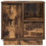 Cabinete de Noche con Luces LED Roble Ahumado 50x34,5x50 cm | Foro24.es | Tu tienda online para hogar, jardín y más Foro24.es