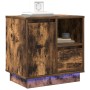 Mesitas de Noche con Luces LED 2 pcs Roble Ahumado 50x34,5x50 cm | Foro24.es | Tu tienda online para hogar, jardín y más Foro24.es
