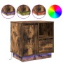 Mesitas de Noche con Luces LED 2 pcs Roble Ahumado 50x34,5x50 cm | Foro24.es | Tu tienda online para hogar, jardín y más Foro24.es