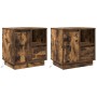 Mesitas de Noche con Luces LED 2 pcs Roble Ahumado 50x34,5x50 cm | Foro24.es | Tu tienda online para hogar, jardín y más Foro24.es